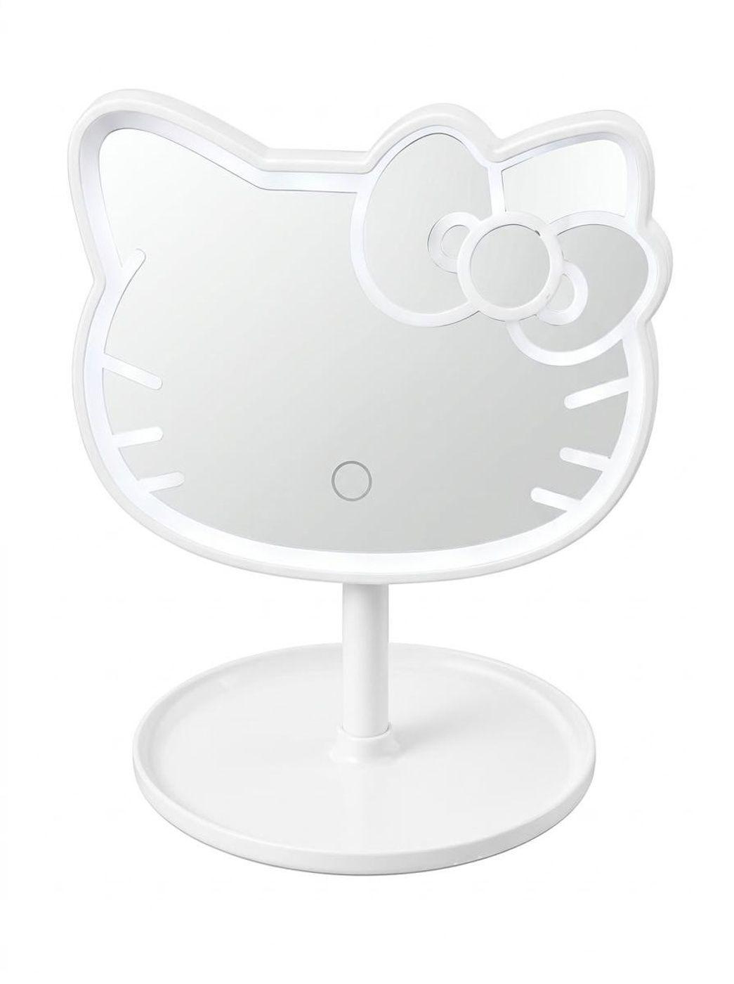 Espejo Cosmetico Con Luz Led Hello Kitty Organizador-0