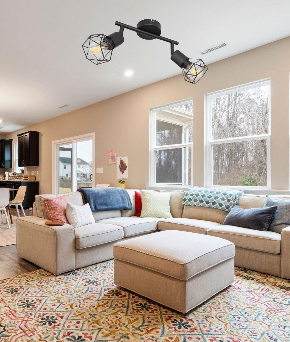 Lámpara Techo Decorativa 2 Focos Orientables Pared Jhn-8