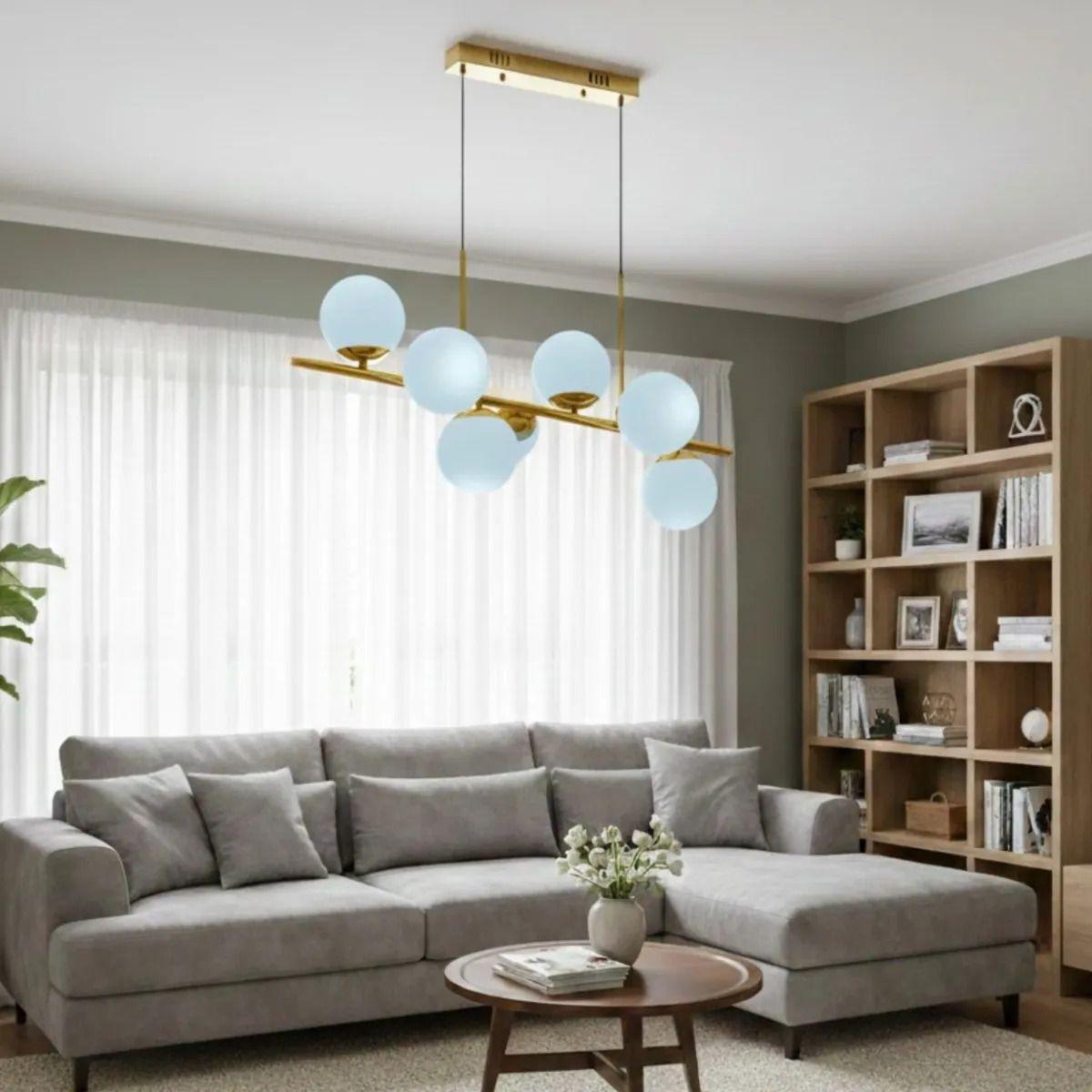 Lámpara Techo Diseño Suspensión Orbital Colgante Hogar Jhn-6