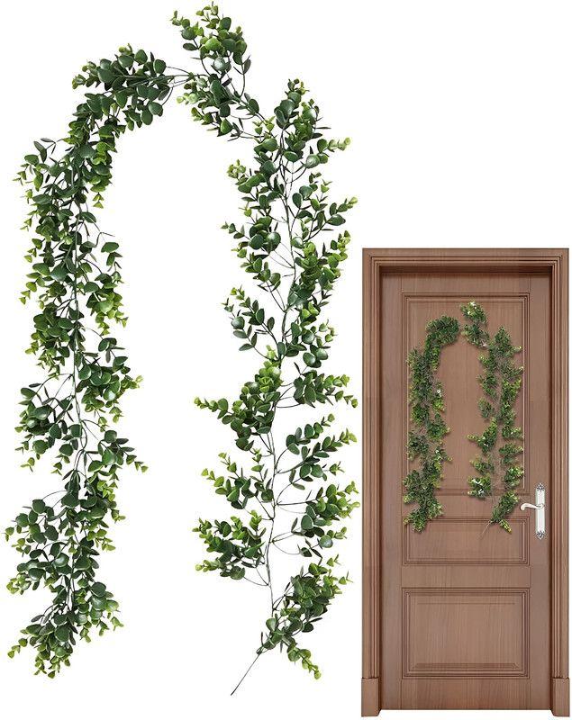 Set 2 Flores Eucalipto Guirnaldas Colgantes Artificial Lau-2