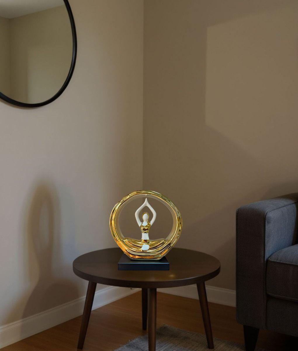 Figura Decorativa Estatua Mujer Postura Yoga Adorno Jhn-9