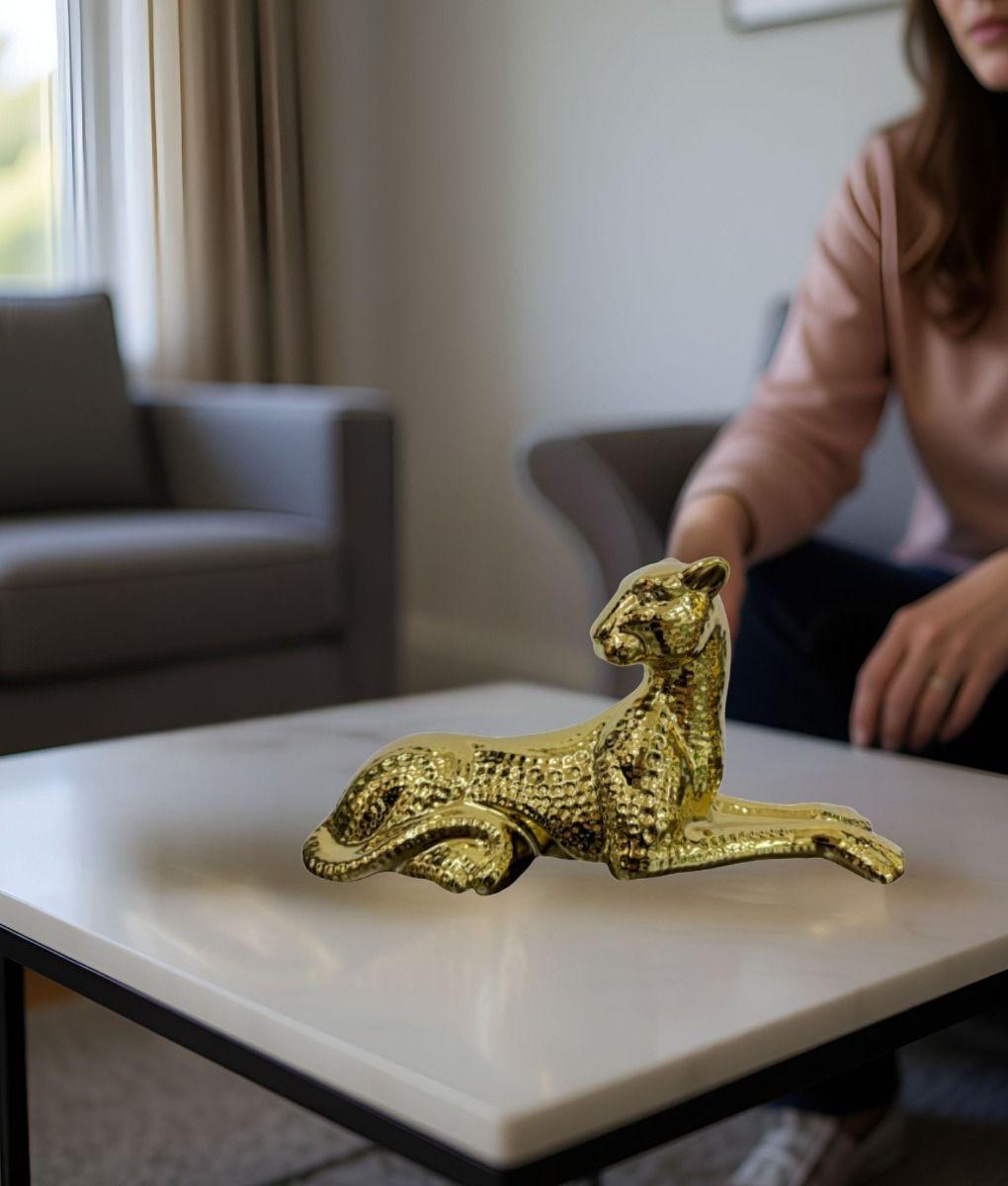 Estatua Leopardo Figura Estilizada Decorativa Adorno Jhn-2