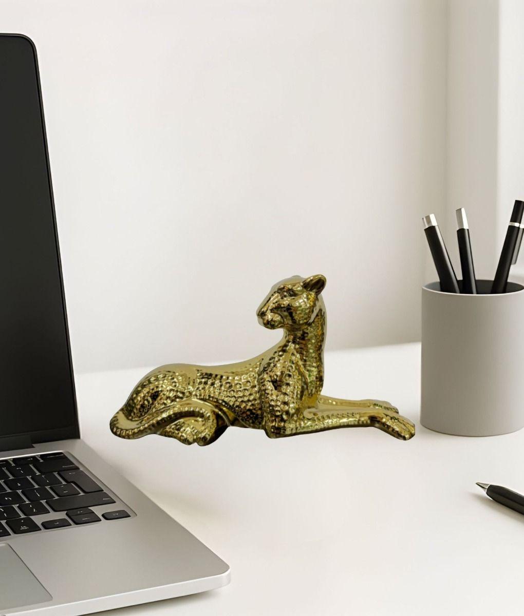 Estatua Leopardo Figura Estilizada Decorativa Adorno Jhn-9