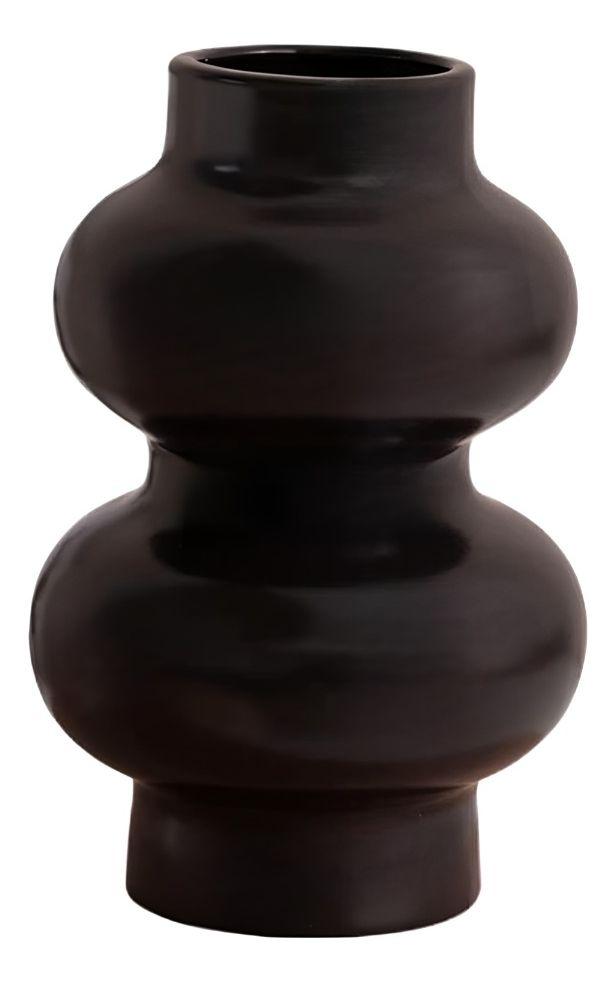 Jarrón Florero Decoración Hogar Cerámica Moderno Negro Jhn-0