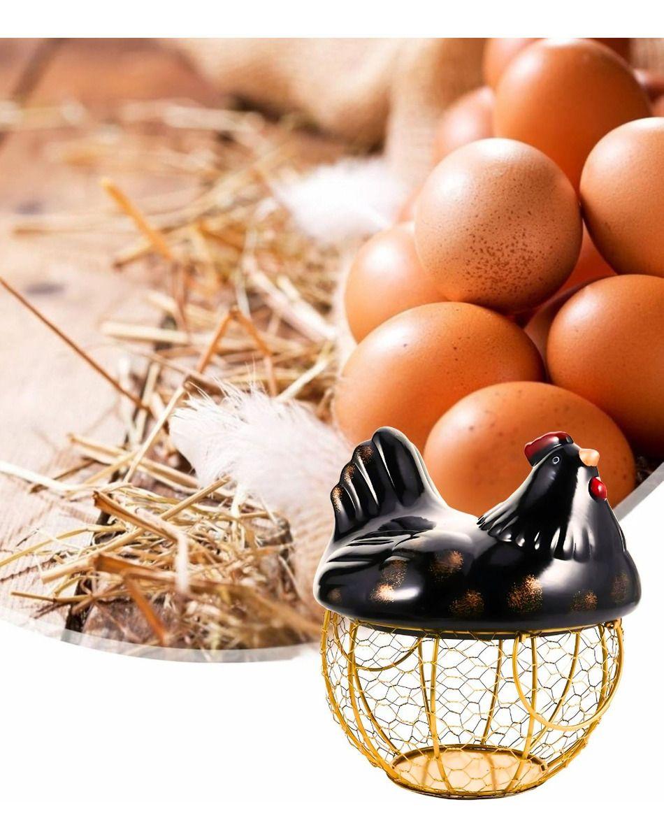 Porta Huevos Decorativo Gallina Cesta Almacenamiento Jhn-5