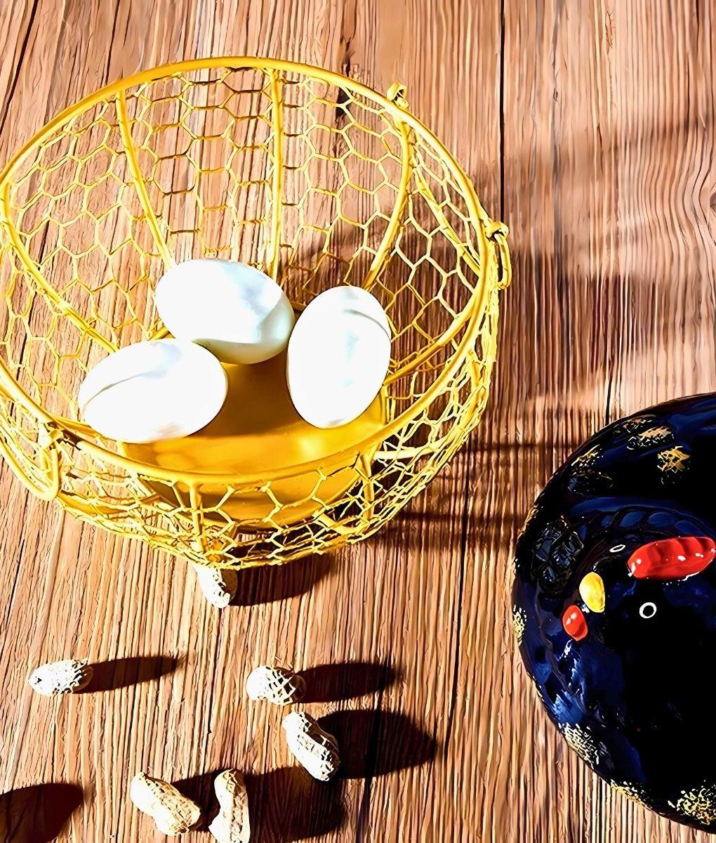 Porta Huevos Decorativo Gallina Cesta Almacenamiento Jhn-9