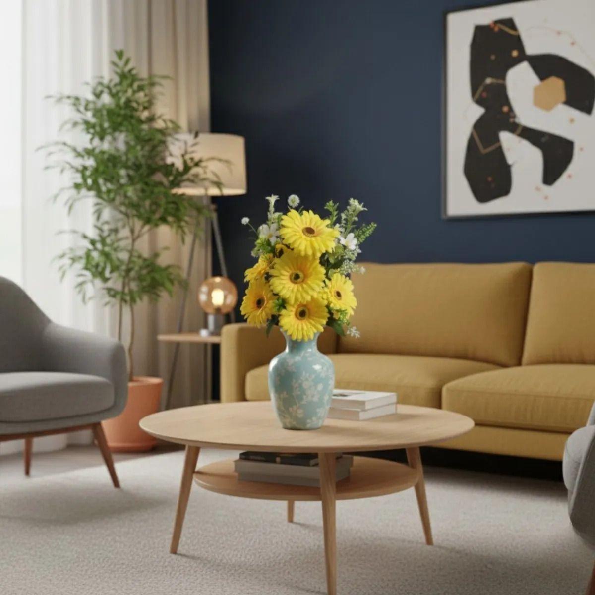 Set 2 Arreglo Artificial Floral Realista Decoración Jhn-9