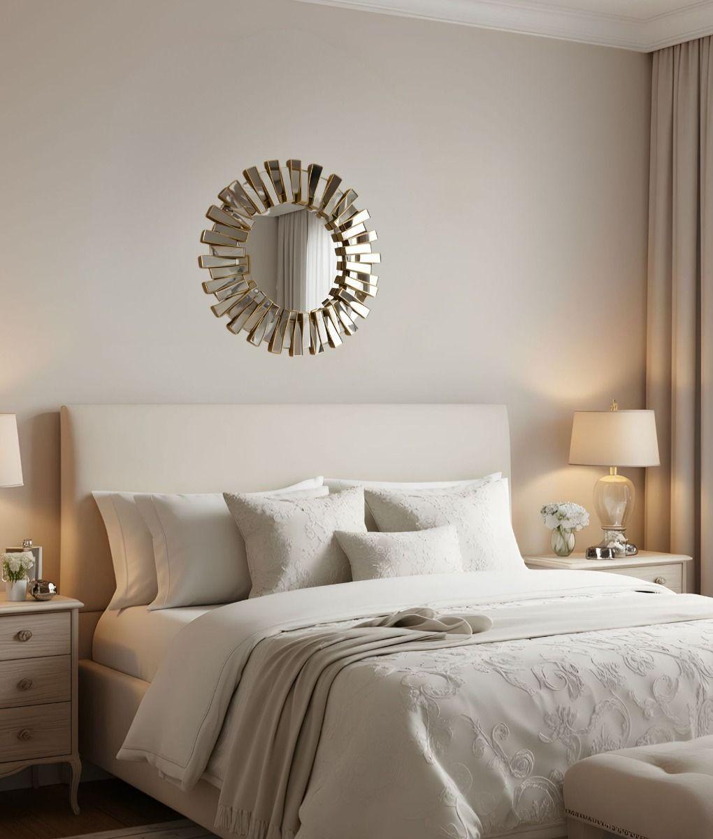 Espejo Pared Decorativo Diseño Sol Resplandeciente Jhn-4