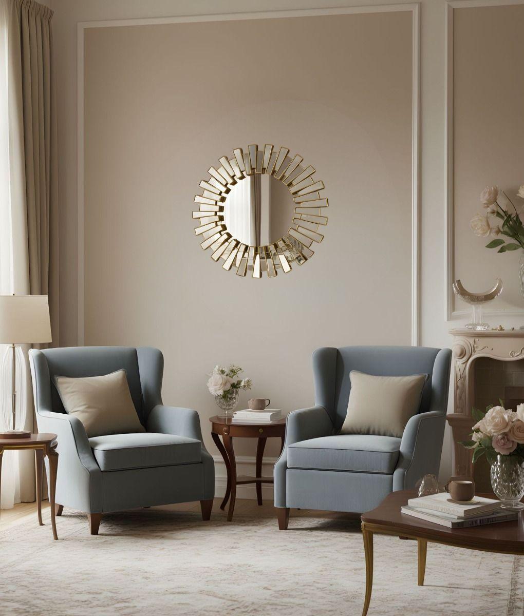 Espejo Pared Decorativo Diseño Sol Resplandeciente Jhn-5