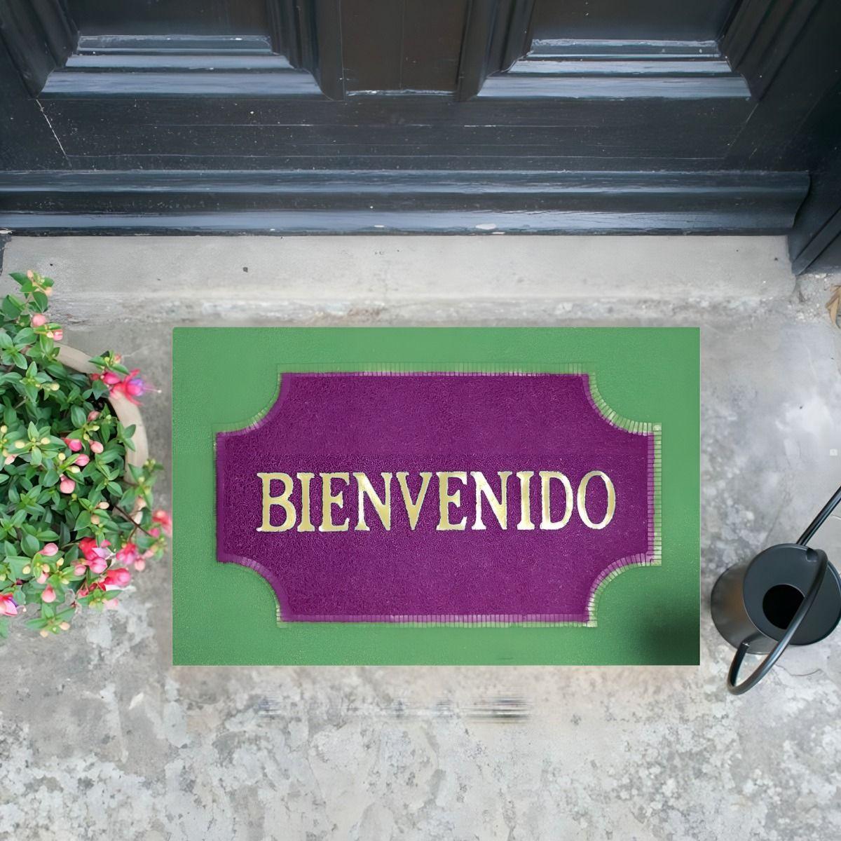 Set de 3 Alfombra Decorativa Antideslizante Bienvenido Jhn-4