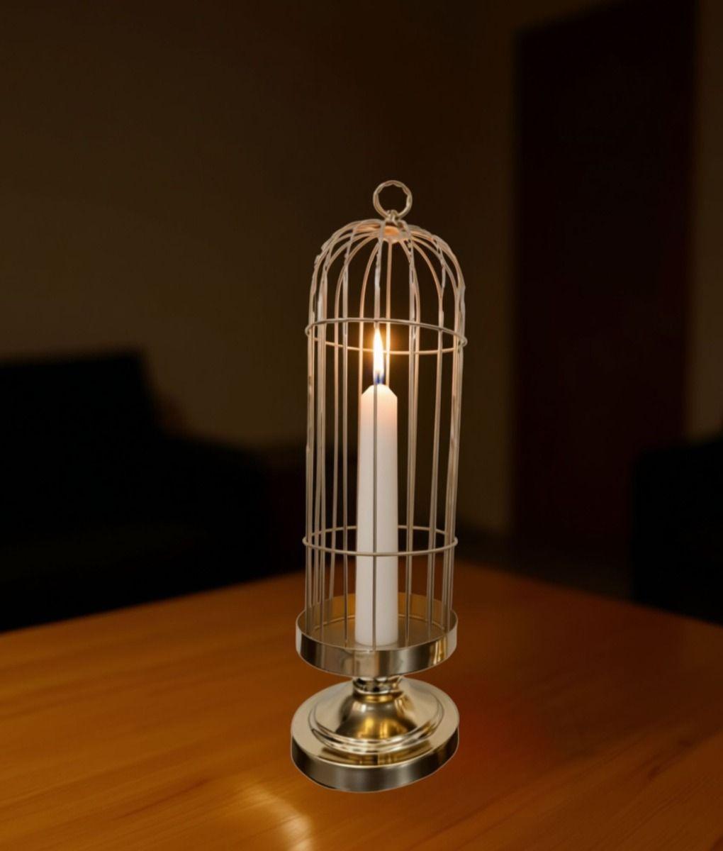 Portavelas Decorativo Jaula Soporte Adorno Moderno Jhn-8