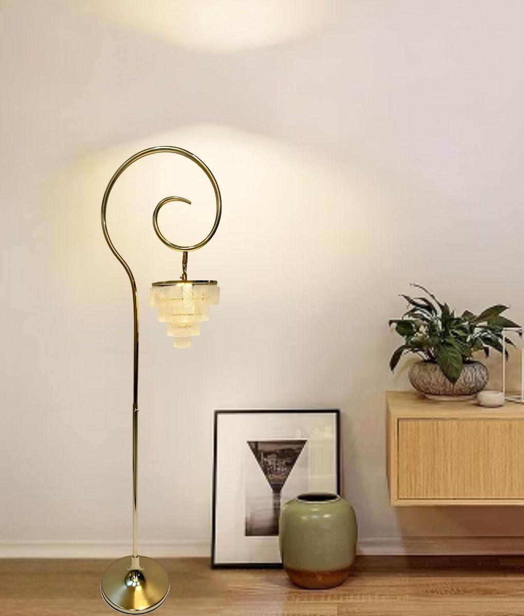 Lámpara Pie Decorativa Estética Elegante Espiral Jhn-8