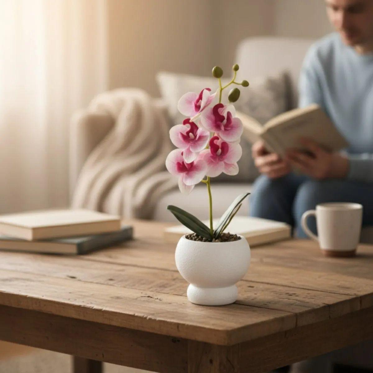 Flor Artificial Decorativa Orquídea Adorno Floral Jhn-2