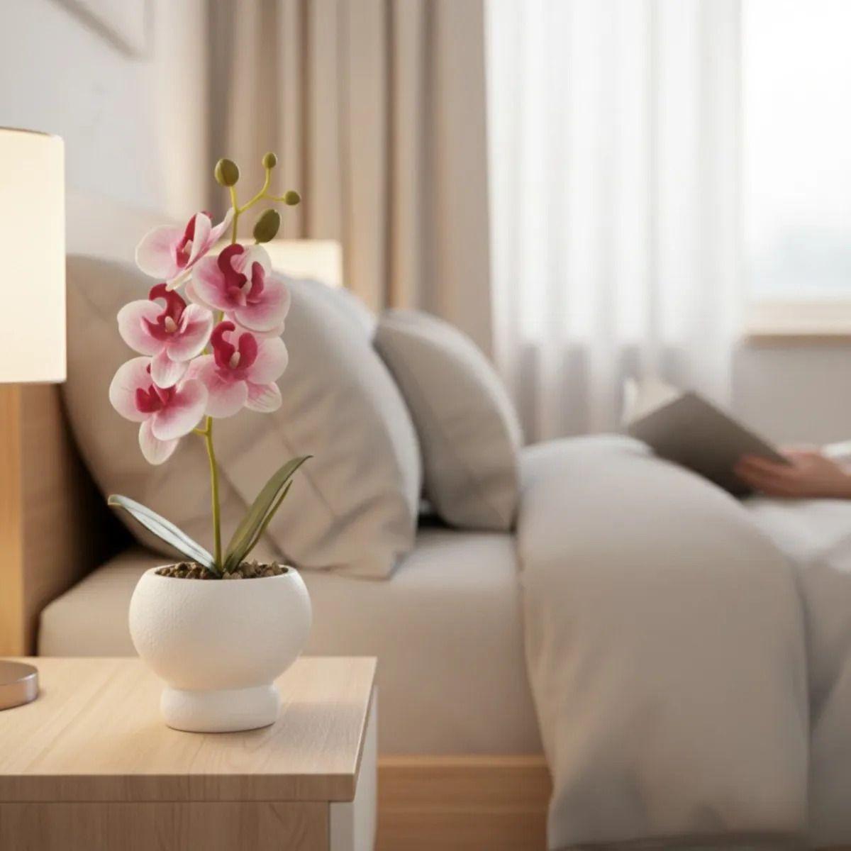 Flor Artificial Decorativa Orquídea Adorno Floral Jhn-4