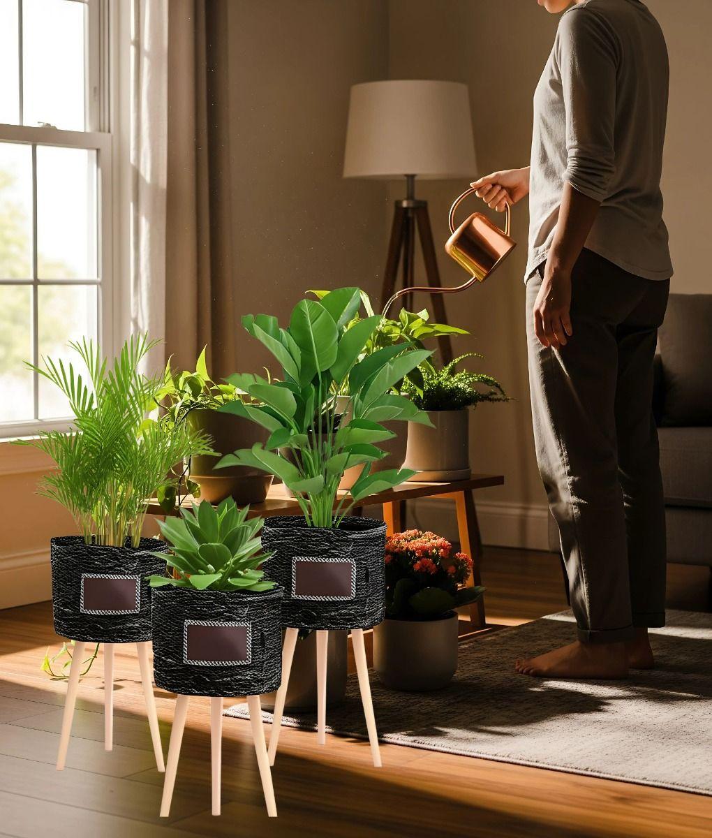 Set Maceteros Modernos Soporte Macetas Jardín Patas Jhn-2