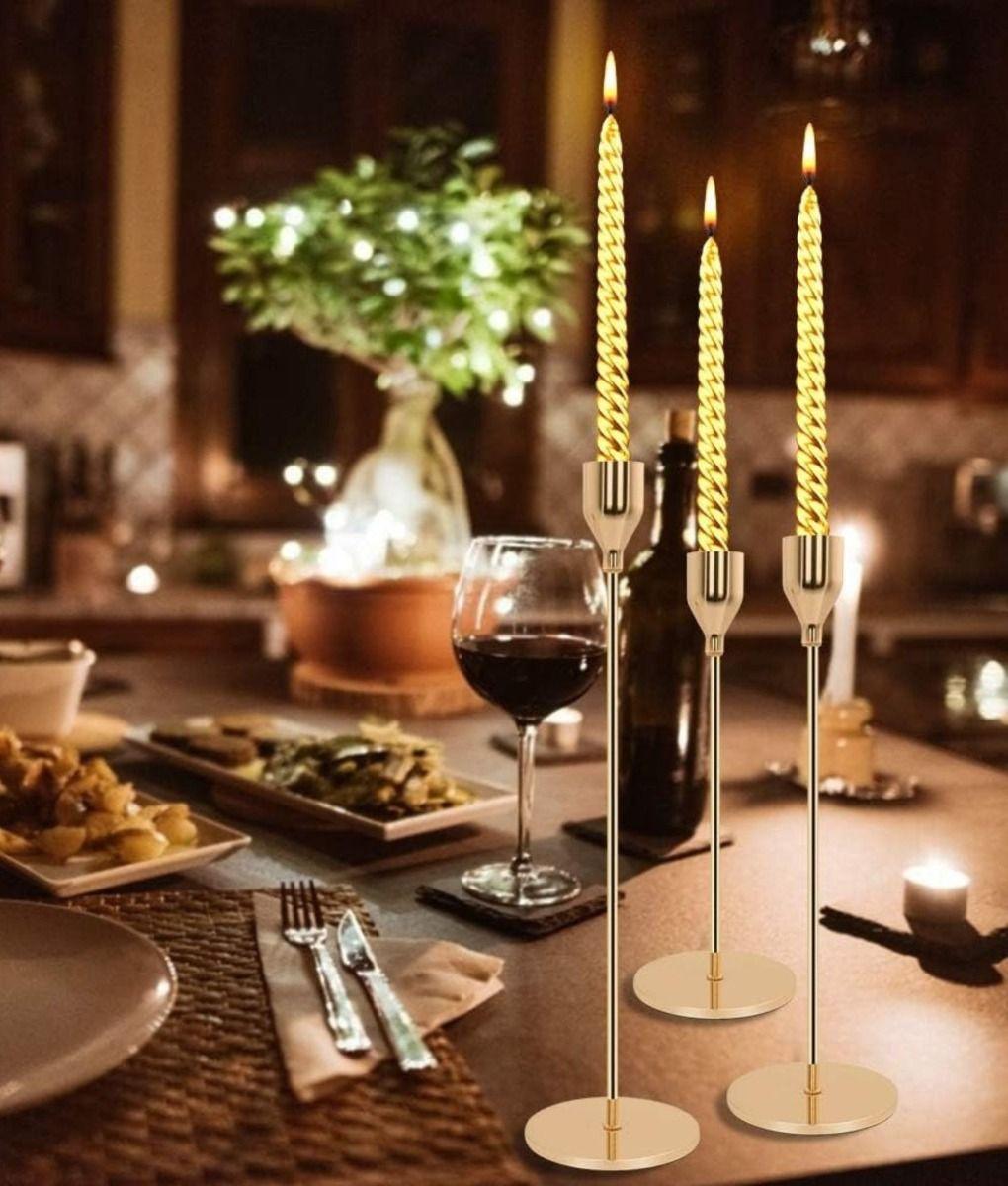 Set 3 Portavelas Decorativo Candelero Adorno Hogar Jhn-6