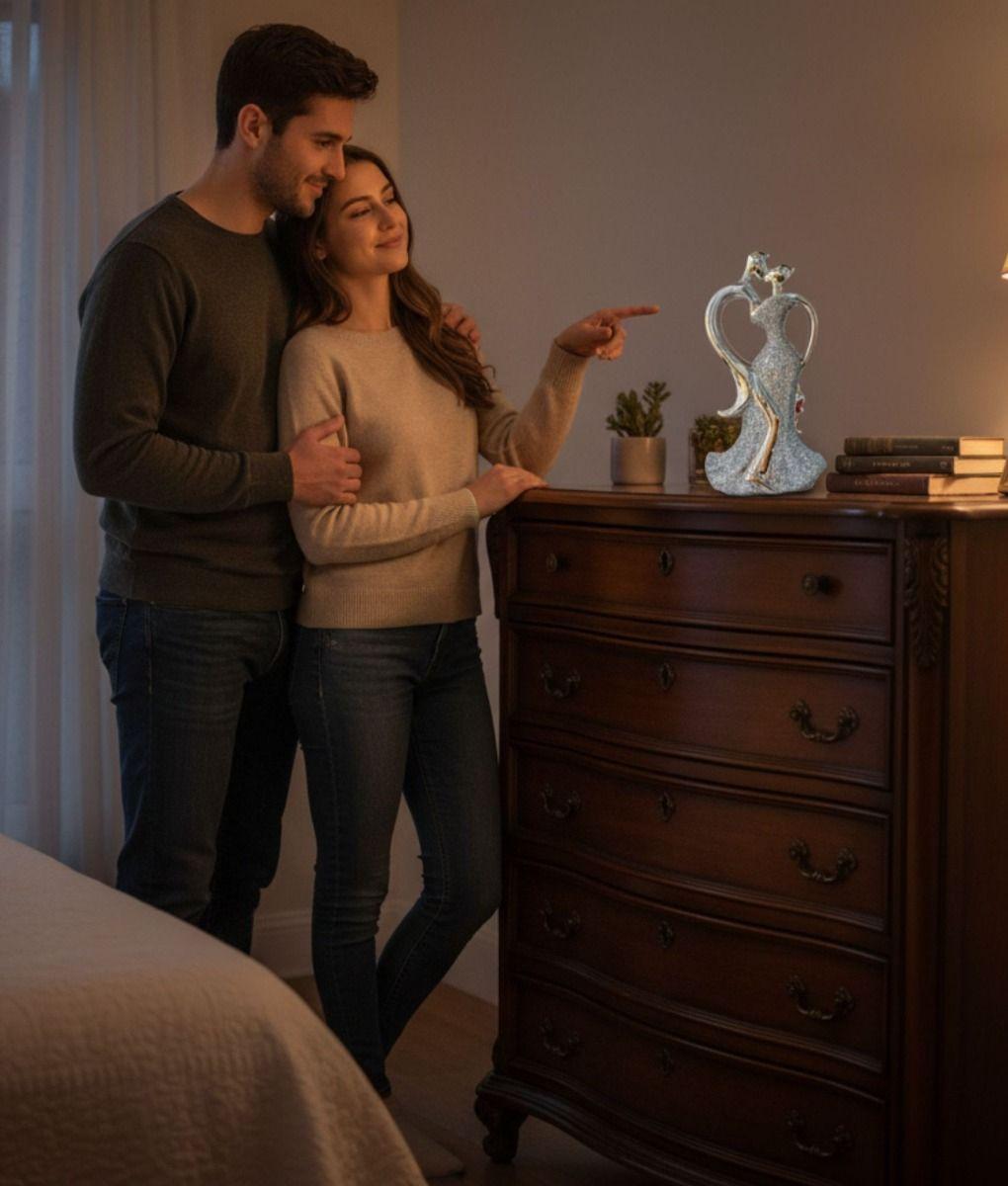 Estatua Adorno Pareja Abstracta Figura Decorativa Jhn-4