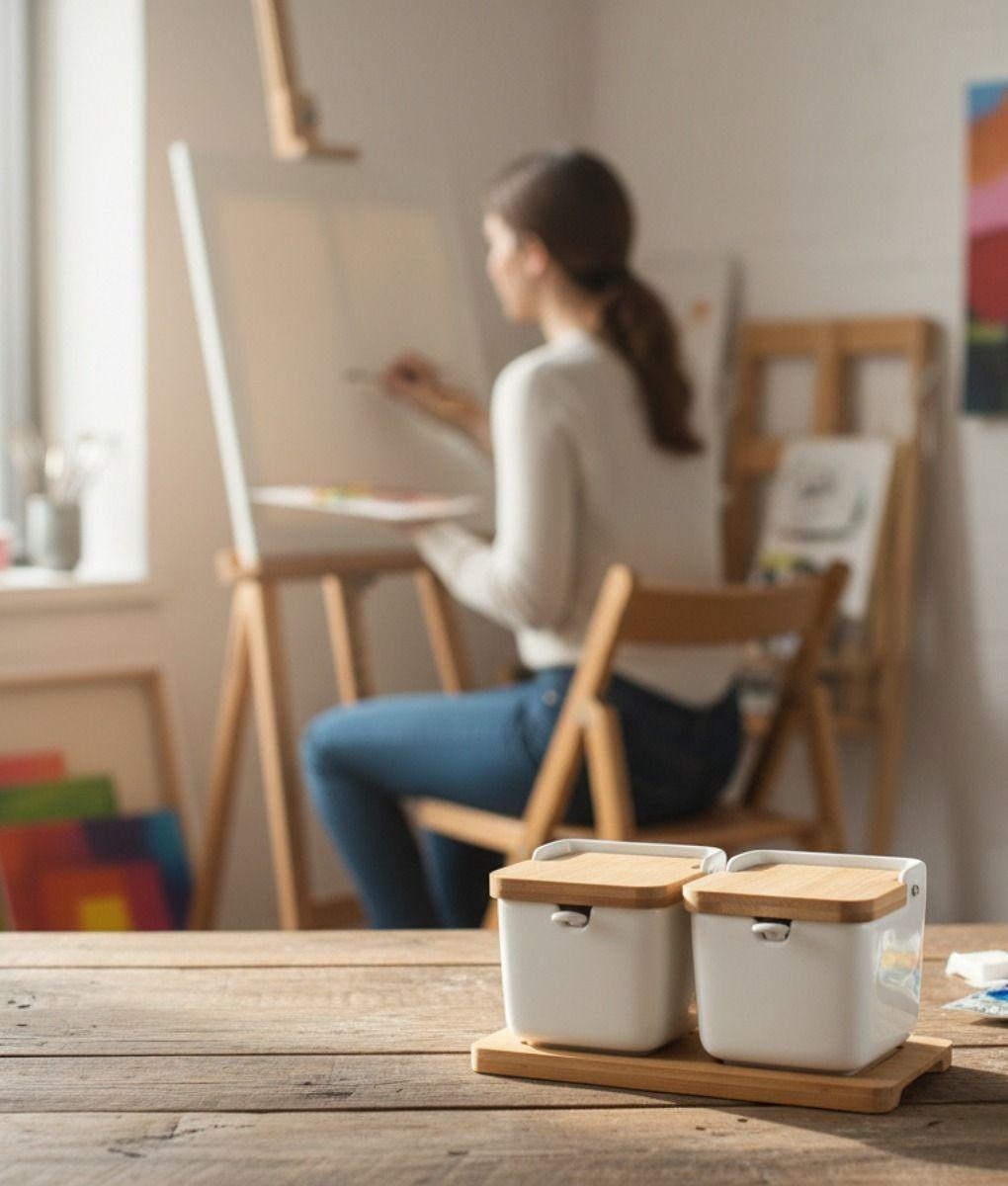 Set 2 Frascos Recipientes Almacenamiento Organización Jhn-3