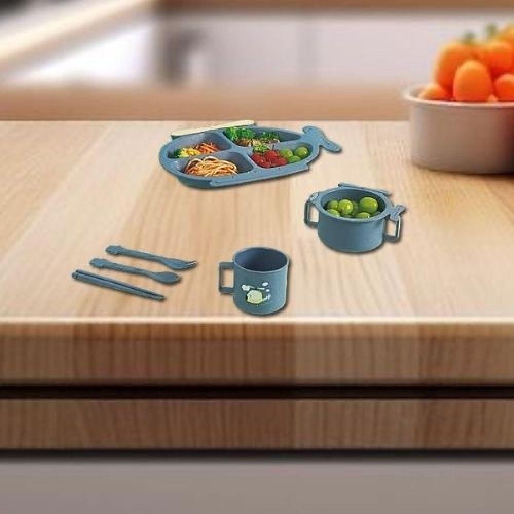 Set 3 Platos Silicona Diseño Helicoptero Entrena Niños Lau-3