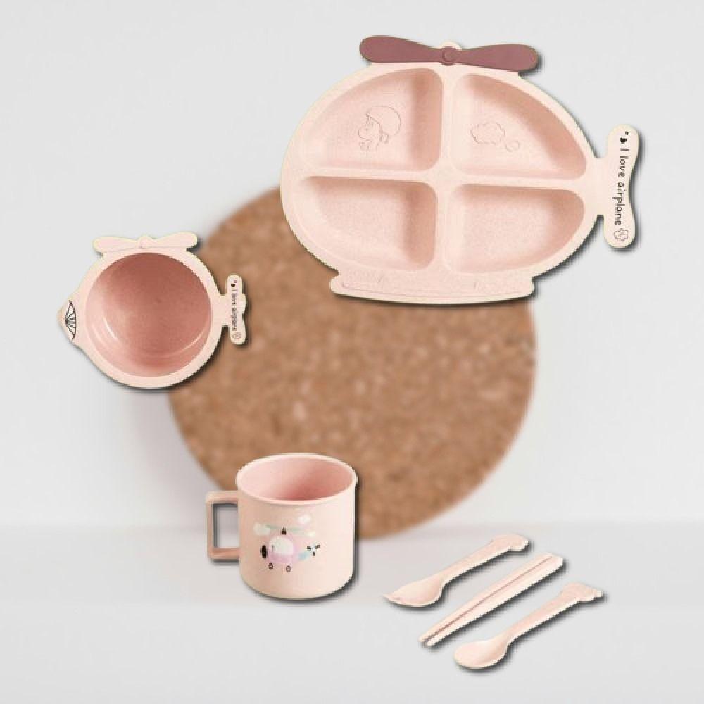 Set 3 Platos Silicona Diseño Helicoptero Entrena Niños Lau-4