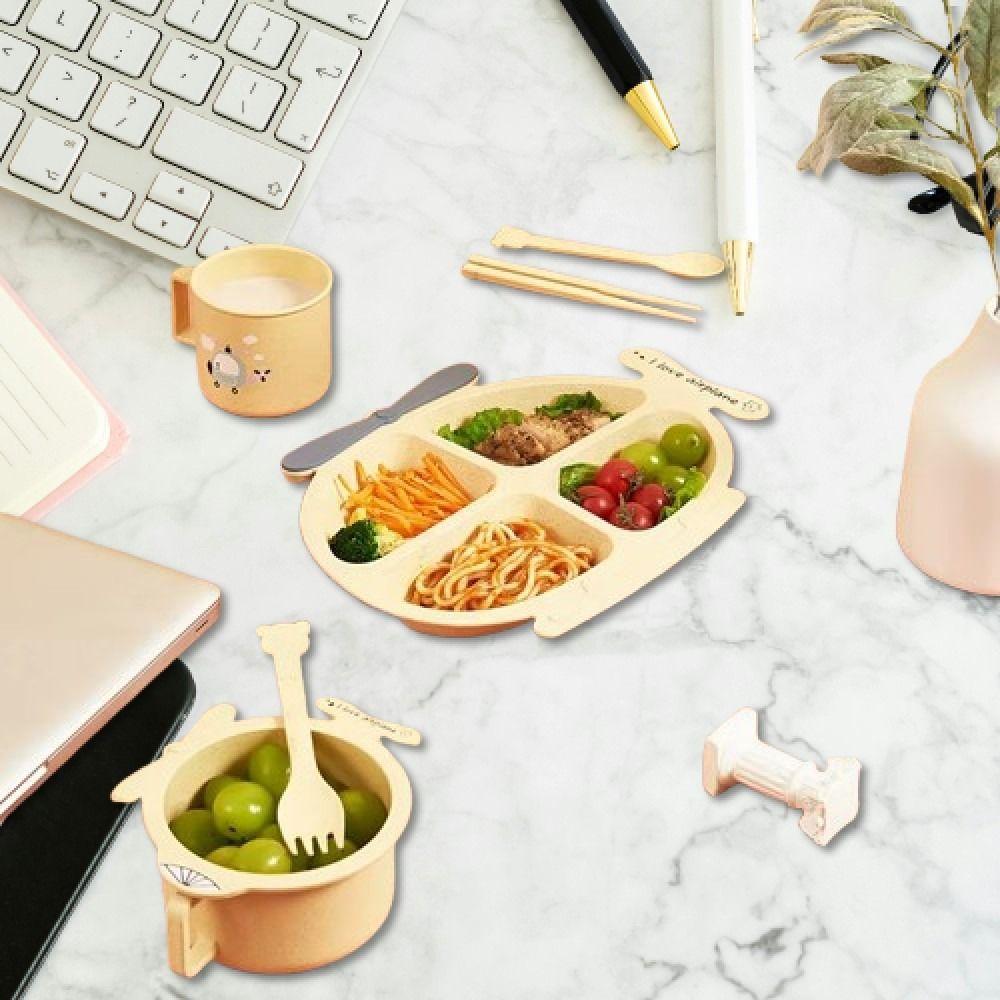 Set 3 Platos Silicona Diseño Helicoptero Entrena Niños Lau-7