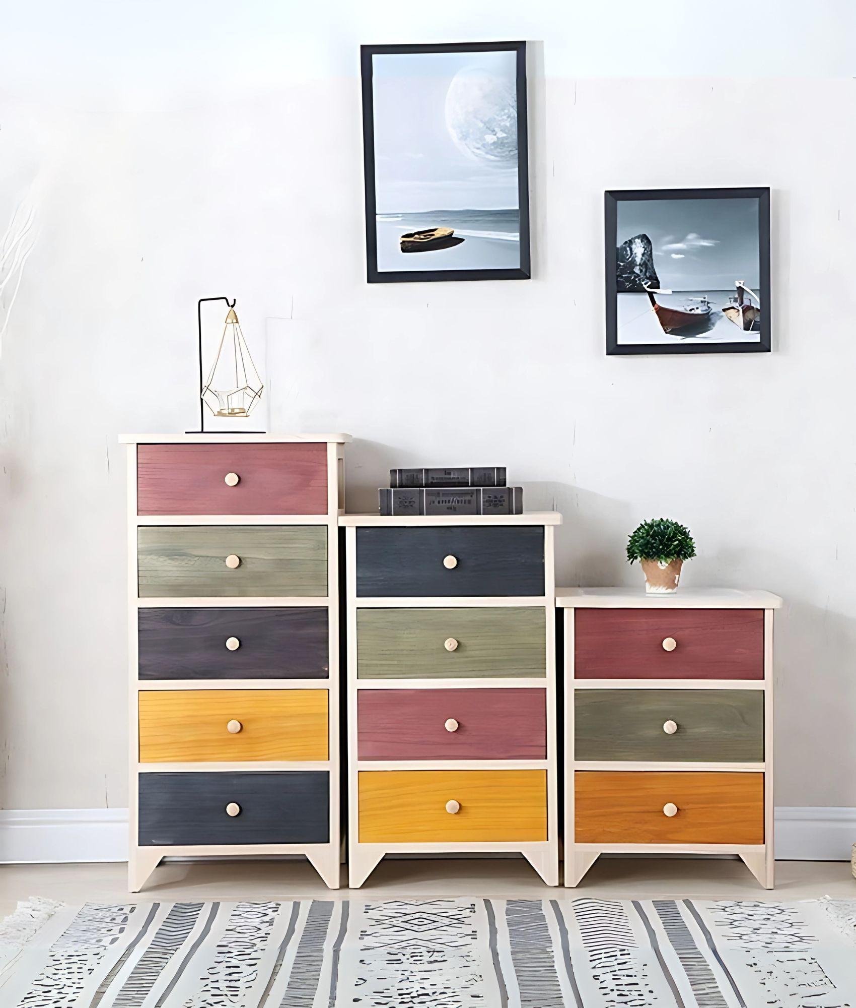 Cómoda Multicolor Organizador Multifuncional Hogar Jhn-7