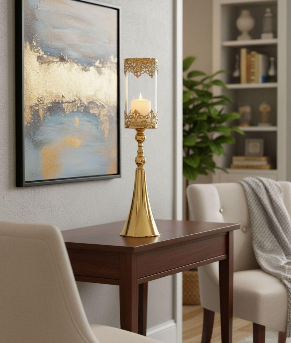 Portavelas Elegante Decorativo Copa Adorno Mesa Hogar Jhn-8