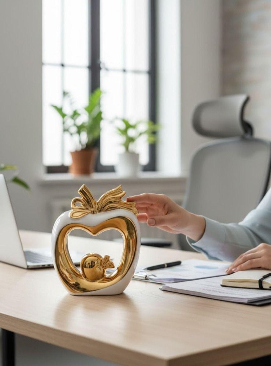 Figura Decorativa Manzana Minimalista Adorno Estatua Jhn-4