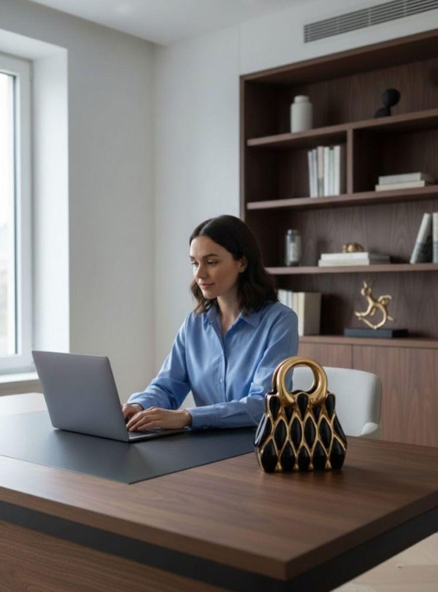 Figura Decorativo Adorno Mesa Diseño Moda Bolso Arte Jhn-4