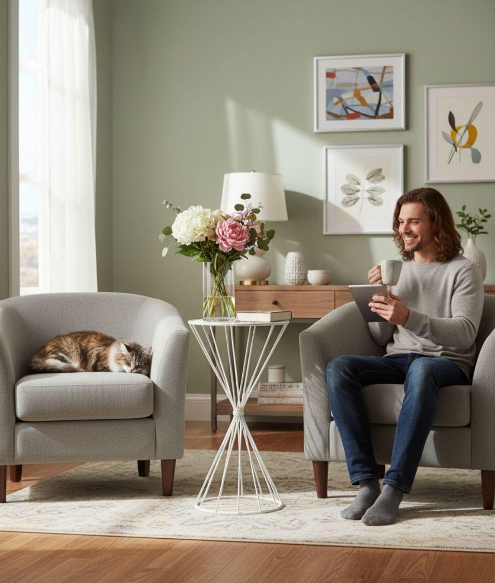 Mesa Auxiliar Centro Cruzada Forma Reloj Arena Funcional Jhn-2