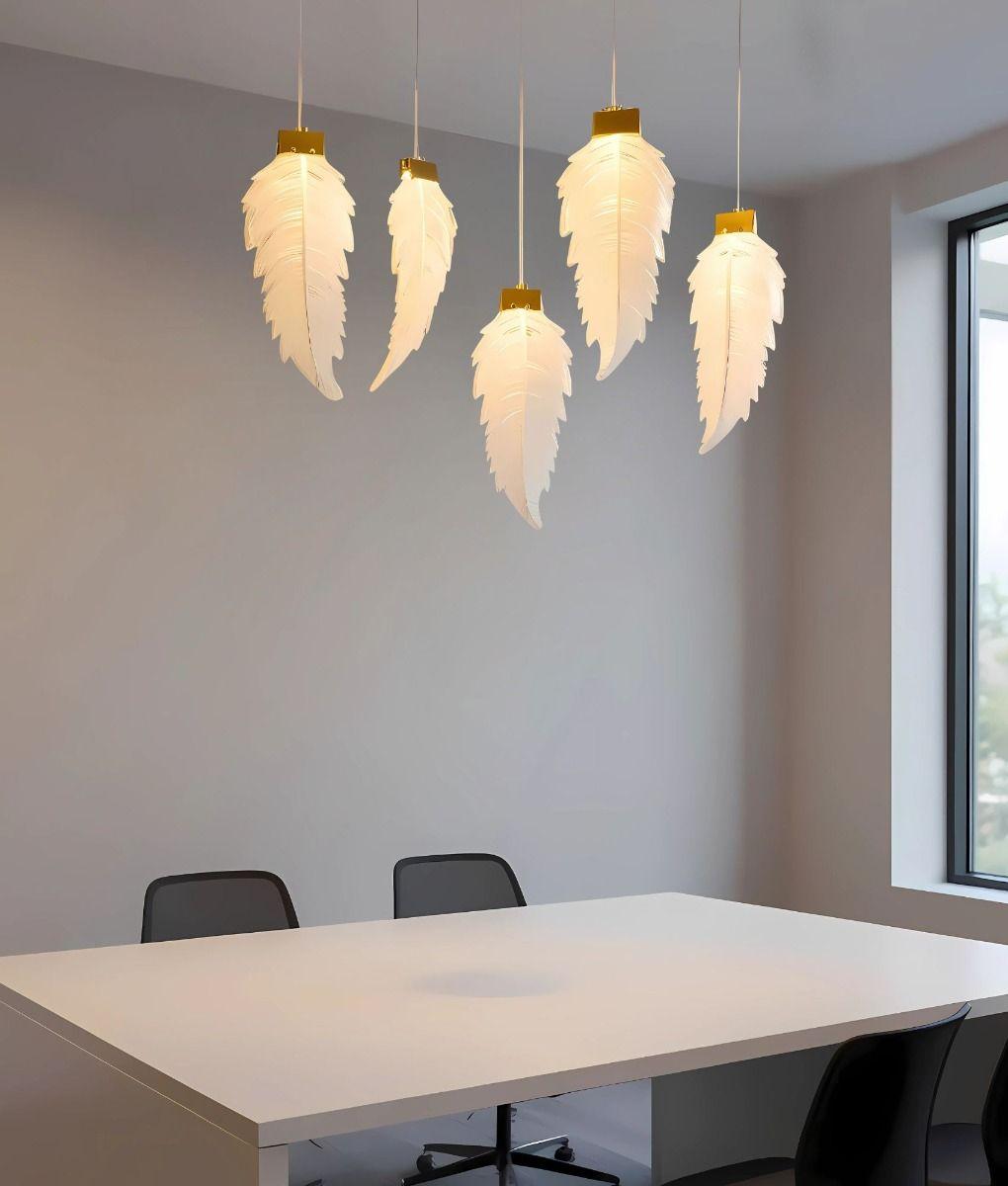 Luces Decorativas Colgantes Diseño Pluma Elegante Jhn-9