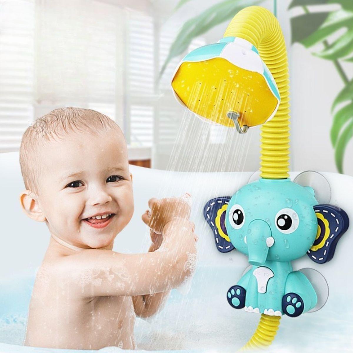 JUGUETE PARA BAÑO FORMA ELEFANTE HORA DE BAÑO DUCHA BEBE LAU-1