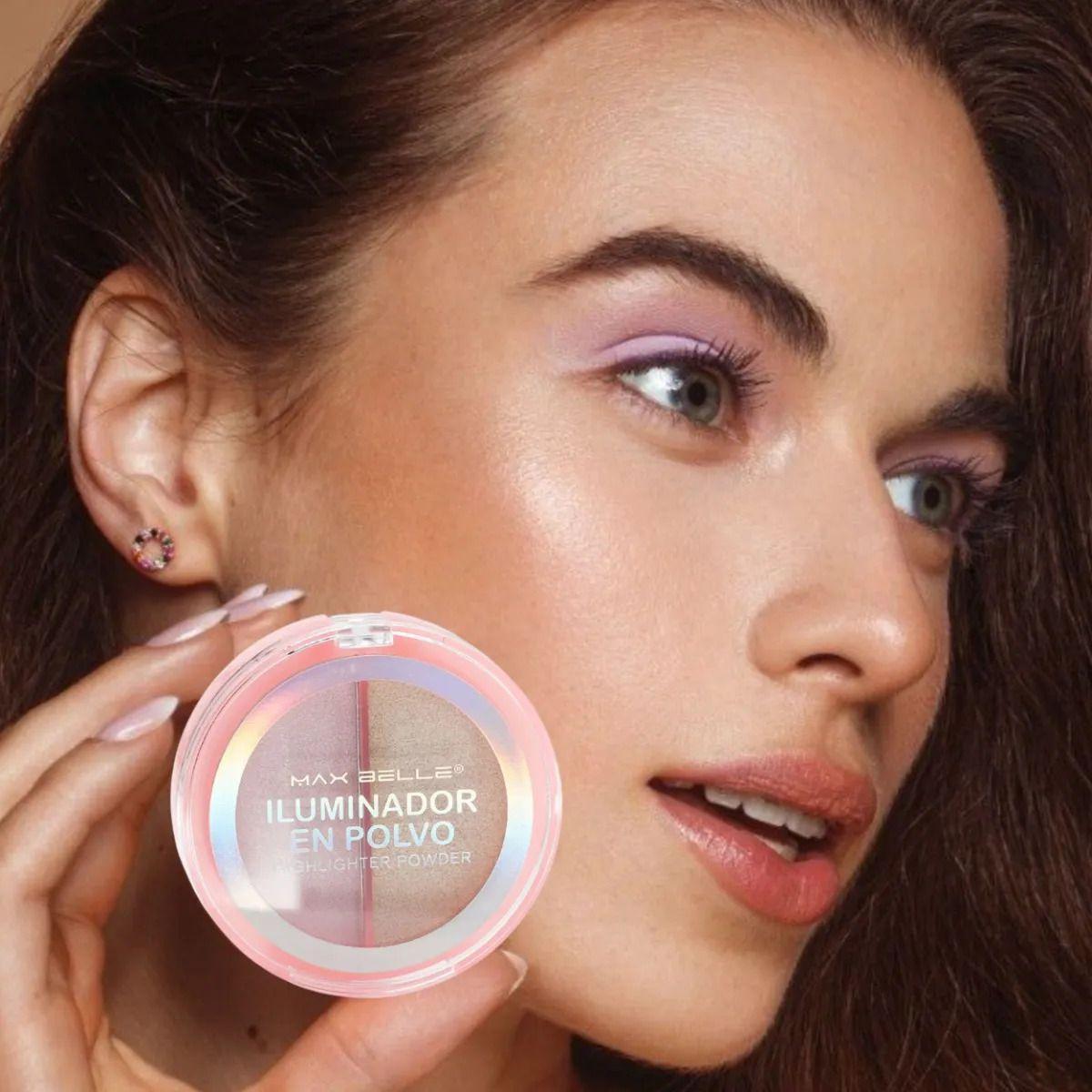 Set 2 Iluminadores Faciales Polvo Efecto Satinado ALJ-6