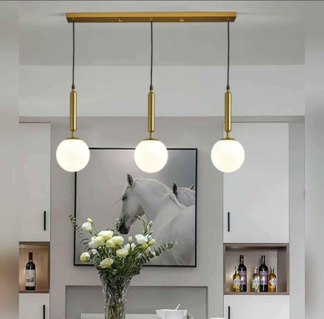 Lampara Colgante Globo Cristal Moderno Cocina Hogar Lau-6