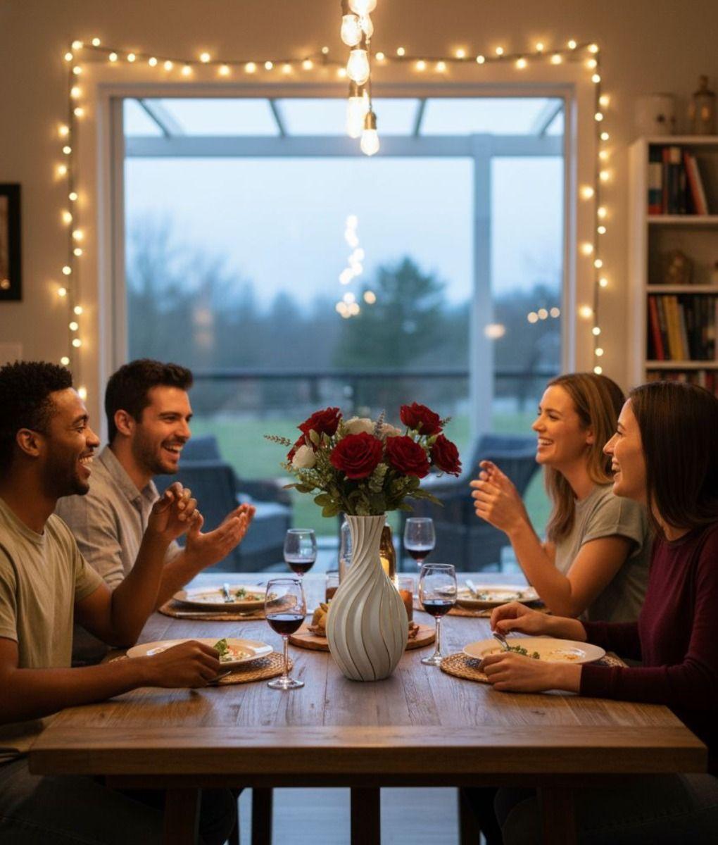 Florero Decorativo Jarrón Escultural Diseño Remolino Jhn-5