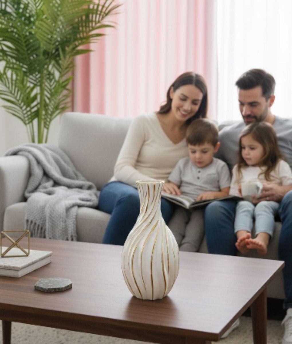 Florero Decorativo Jarrón Escultural Diseño Remolino Jhn-6