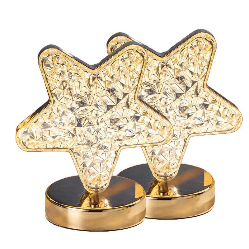 Lampara Mesa Estrella Led Romantica Domitorio Moderna Lau-2