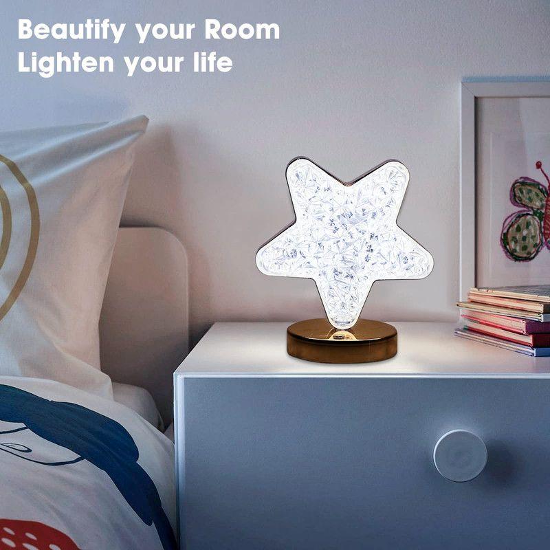 Lampara Mesa Estrella Led Romantica Domitorio Moderna Lau-3