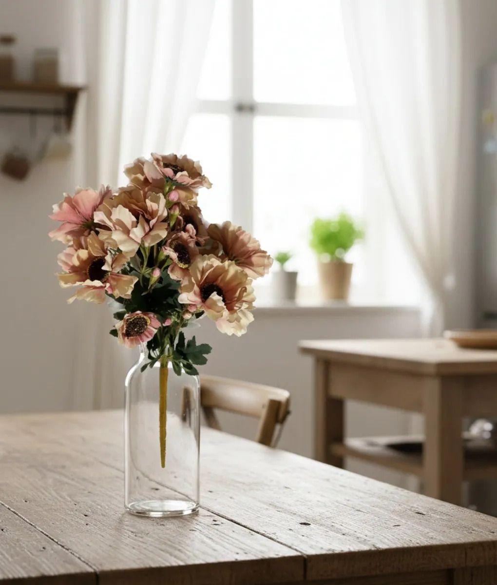 Set 2 Ramo Decorativo Flores Artificiales Belleza Adorno Jhn-9