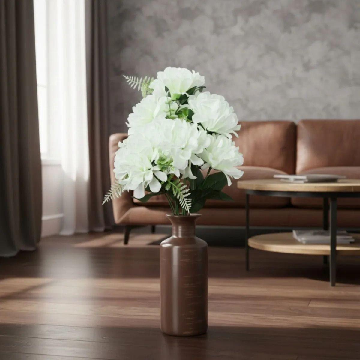 Set 3 Ramo Floral Ornamental Artificial Diseño Peonía Jhn-9