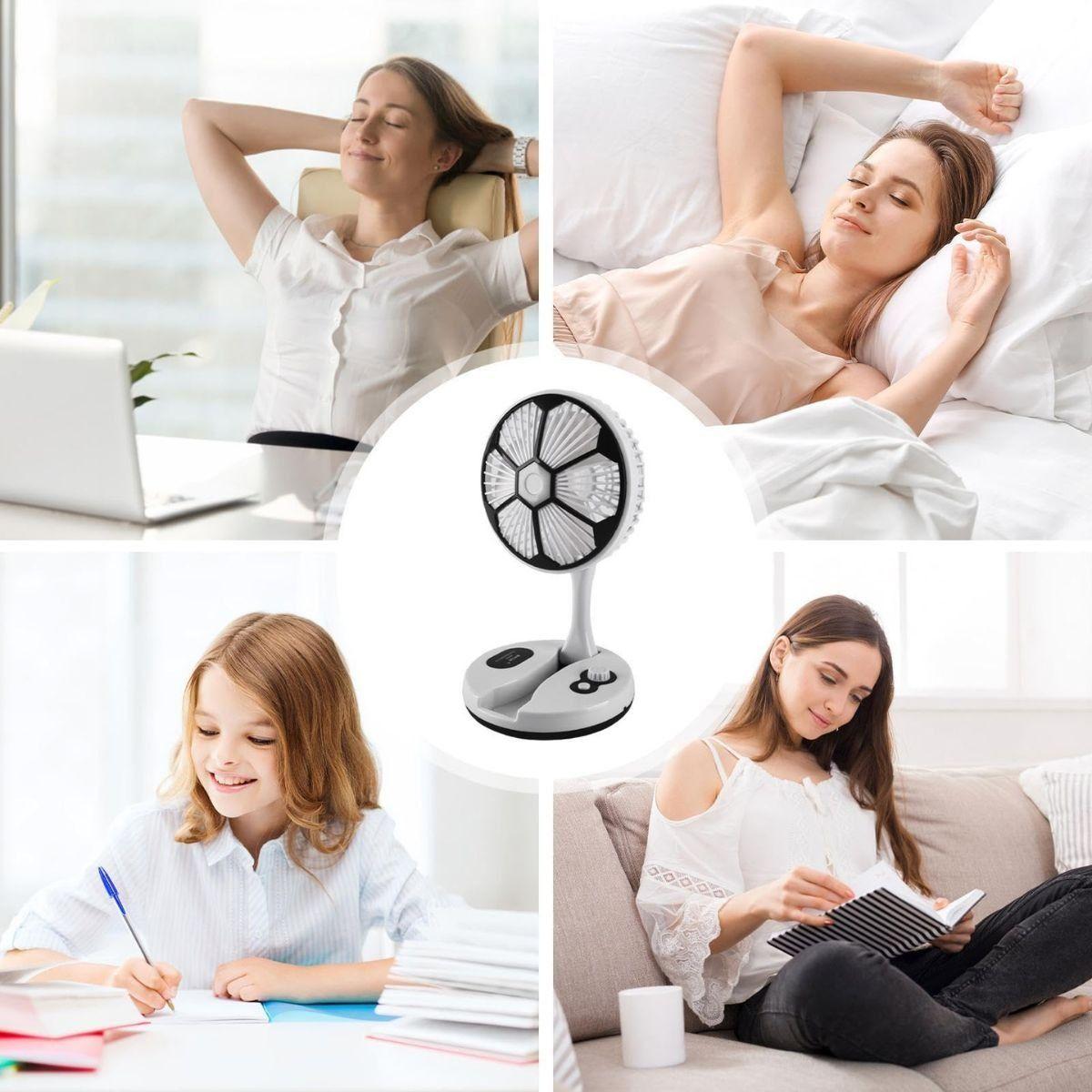 Ventilador Plegable Portátil Recargable USB Viaje Hogar Lau-5