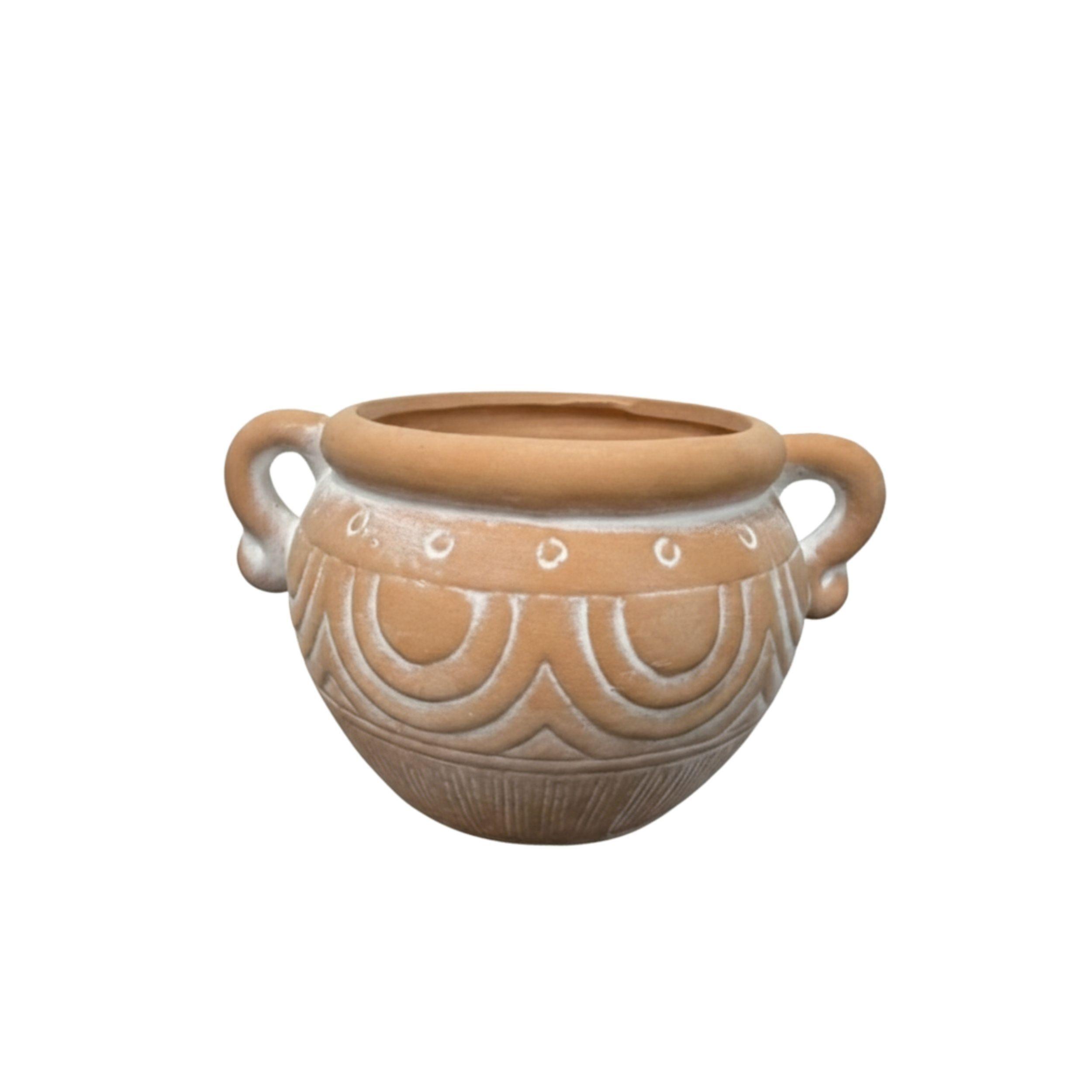 Maceta Vasija Estilo Antiguo Asas Decoracion Rustica ALJ-0