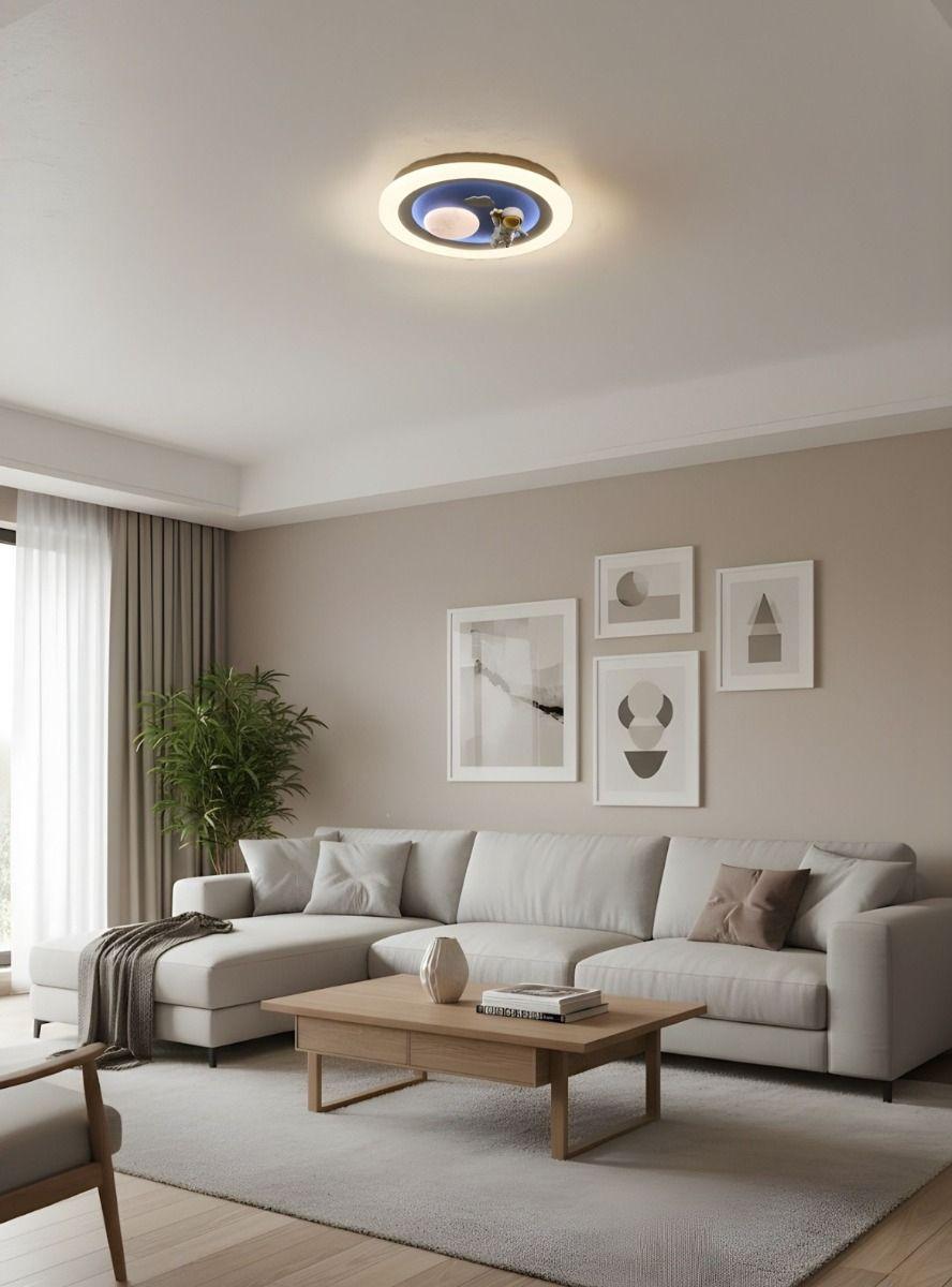 Lámpara Techo LED Diseño Astronauta Luna Plafón Jhn-5