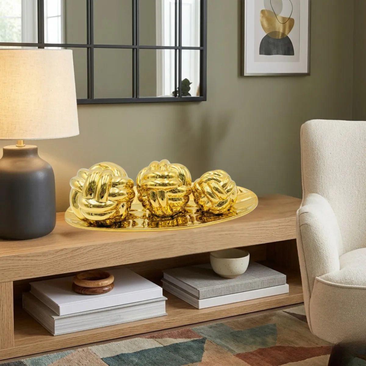 Centro Mesa Decorativo Esculturas Nudo Prosperidad Base ALJ-7