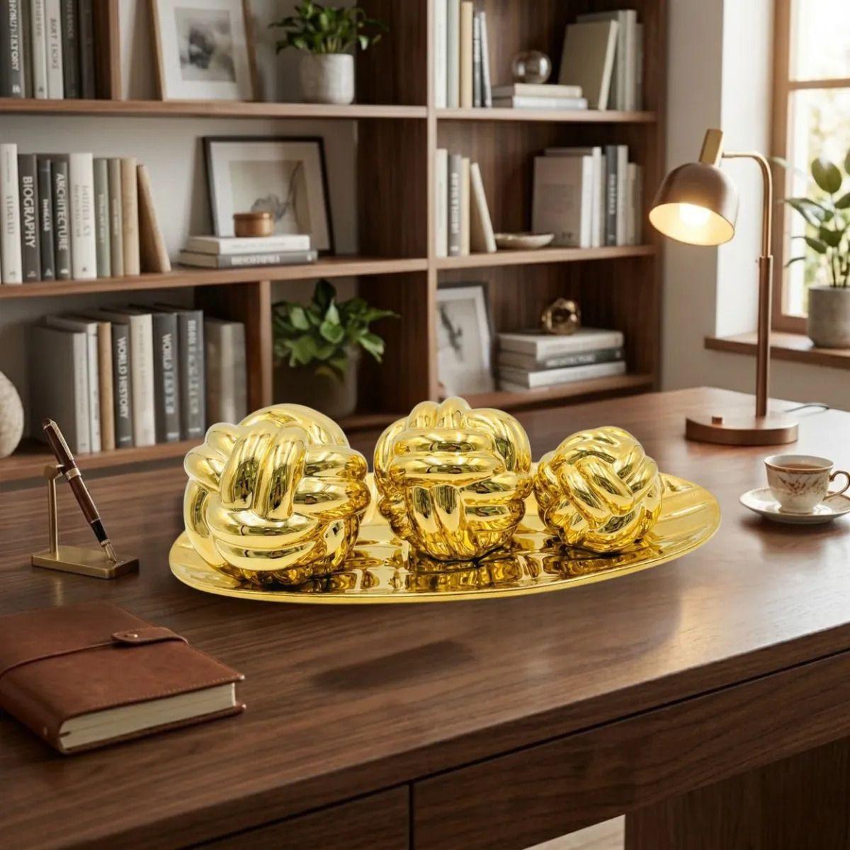 Centro Mesa Decorativo Esculturas Nudo Prosperidad Base ALJ-9
