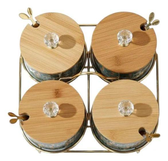 Juego Contenedores Frascos Organización Estilo Elegante Jhn-2