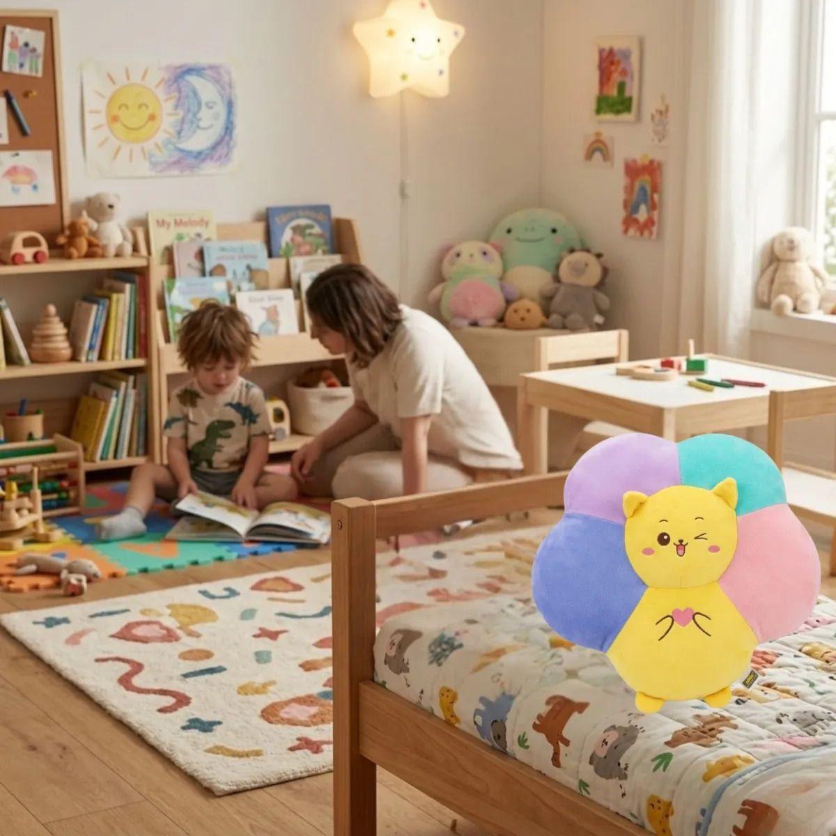 Cojin Decorativo Infantil Forma Flor Peluche Ultra Suave ALJ-2