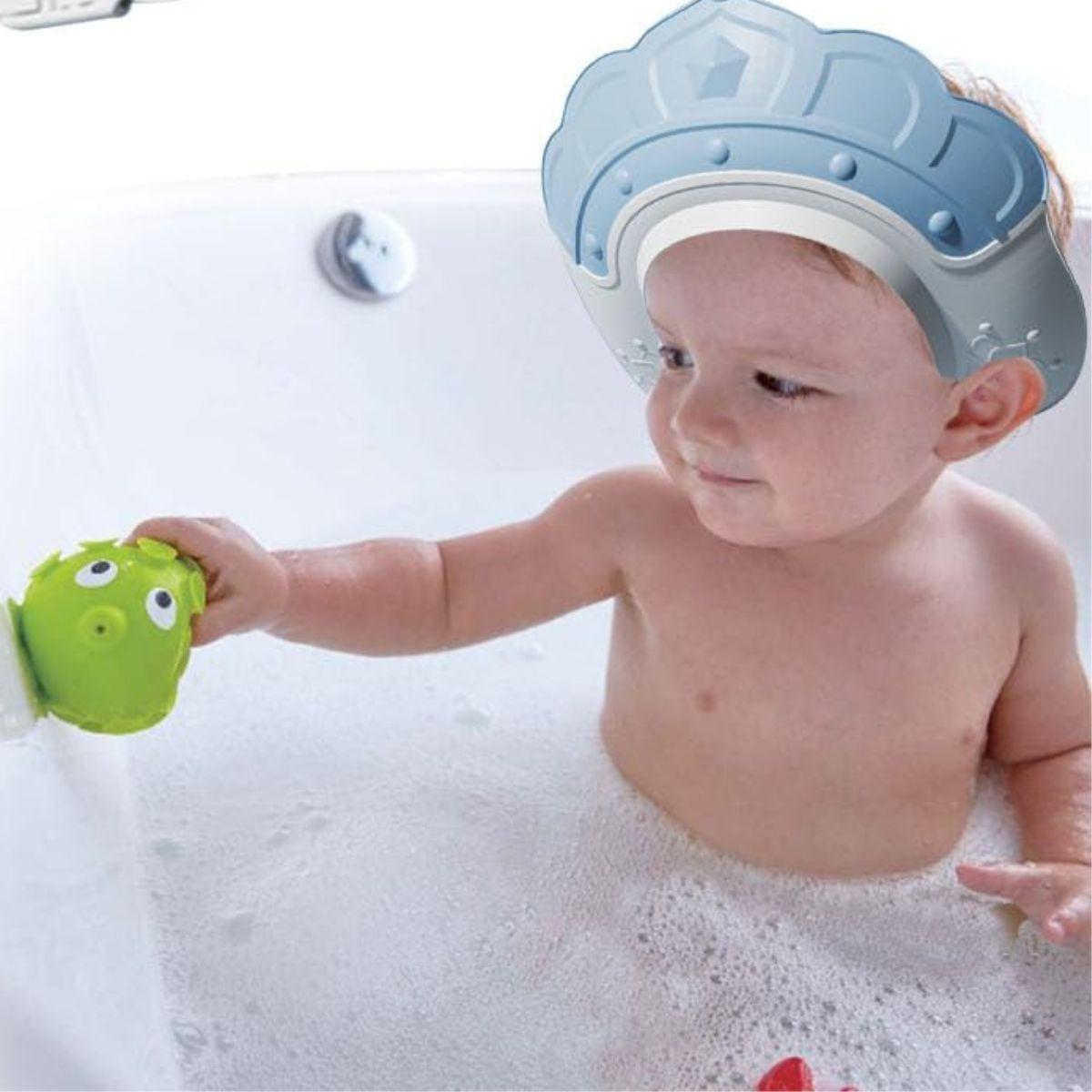 SET 3 VISERA GORRO DUCHA AJUSTABLE SUAVE BEBE LAU-2