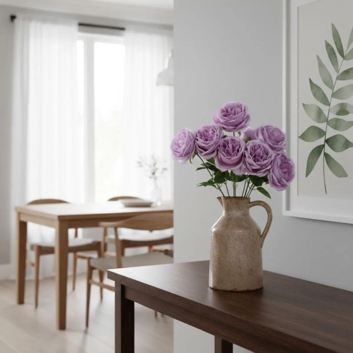 Set 2 Ramo Artificial Rosas Diseño Estilo Americano Jhn-8