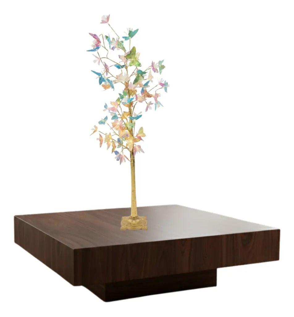 Lámpara Pie Arbol Mariposas Luz Cálida Ambiente ALJ-1